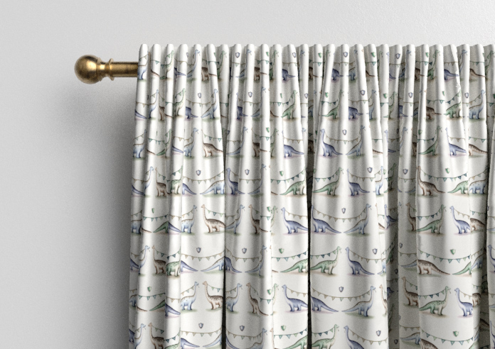 Jurassic Joust, Bunting Knightly - Made to Measure Curtains - Image 9